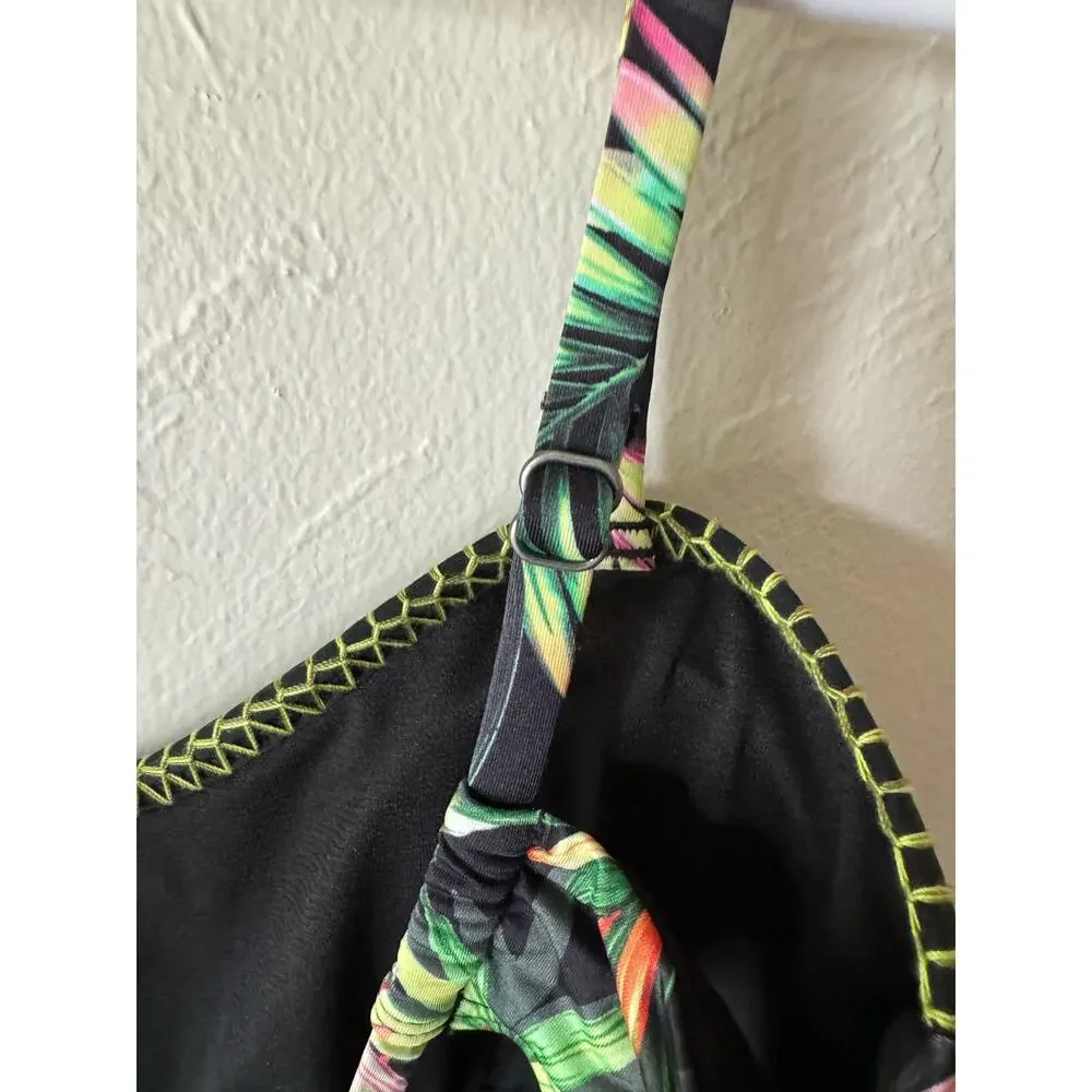 NWT Lucky Brand Tropical One Piece Swimsuit Size M